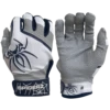 2022 Spiderz PRO Model Batting Gloves: White/Navy Blue
