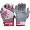 2022 Spiderz PRO Model Batting Gloves: White/Red