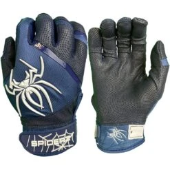 2023 Spiderz Pro Model Batting Gloves: Navy Blue/White