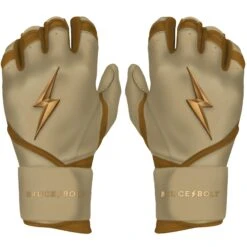 Bruce Bolt PREMIUM PRO Gold Series Batting Gloves: Long Cuff