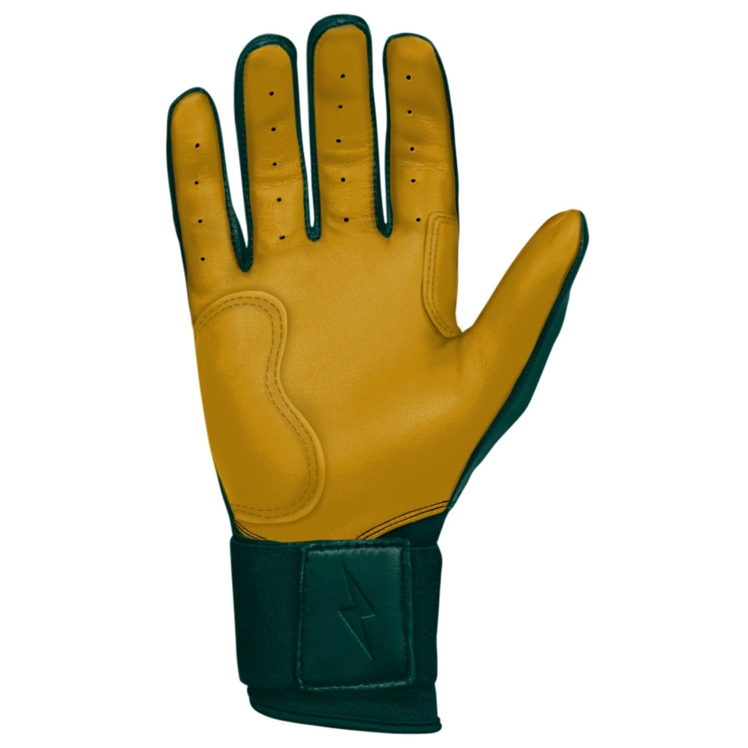 Bruce Bolt PREMIUM PRO Long Cuff Batting Gloves: Green - Image 4