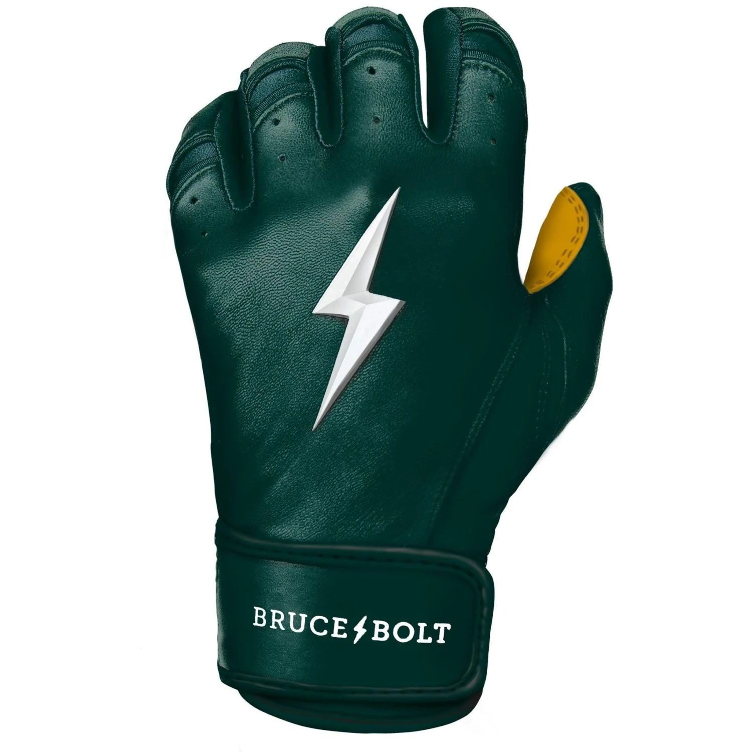 Bruce Bolt PREMIUM PRO Short Cuff Batting Gloves: GREEN - Image 7