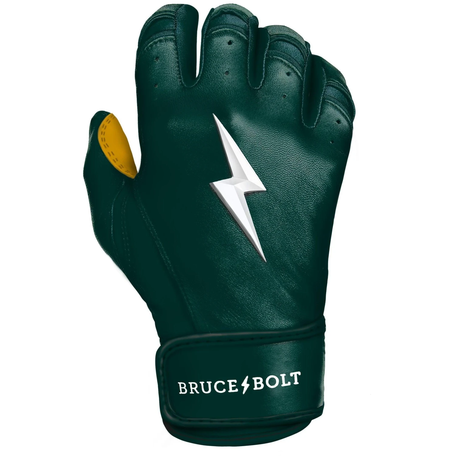 Bruce Bolt PREMIUM PRO Short Cuff Batting Gloves: GREEN - Image 9