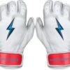 Bruce Bolt PREMIUM PRO BRINSON Series Short Cuff Batting Gloves: White