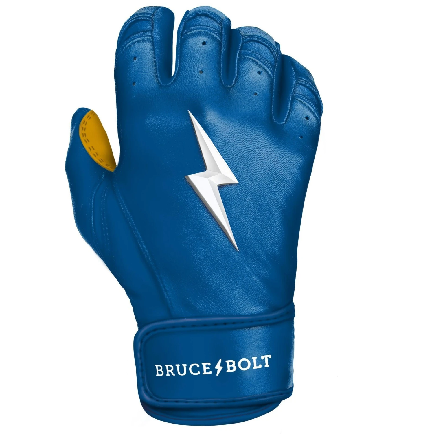 Bruce Bolt PREMIUM PRO Short Cuff Batting Gloves: Royal - Image 10