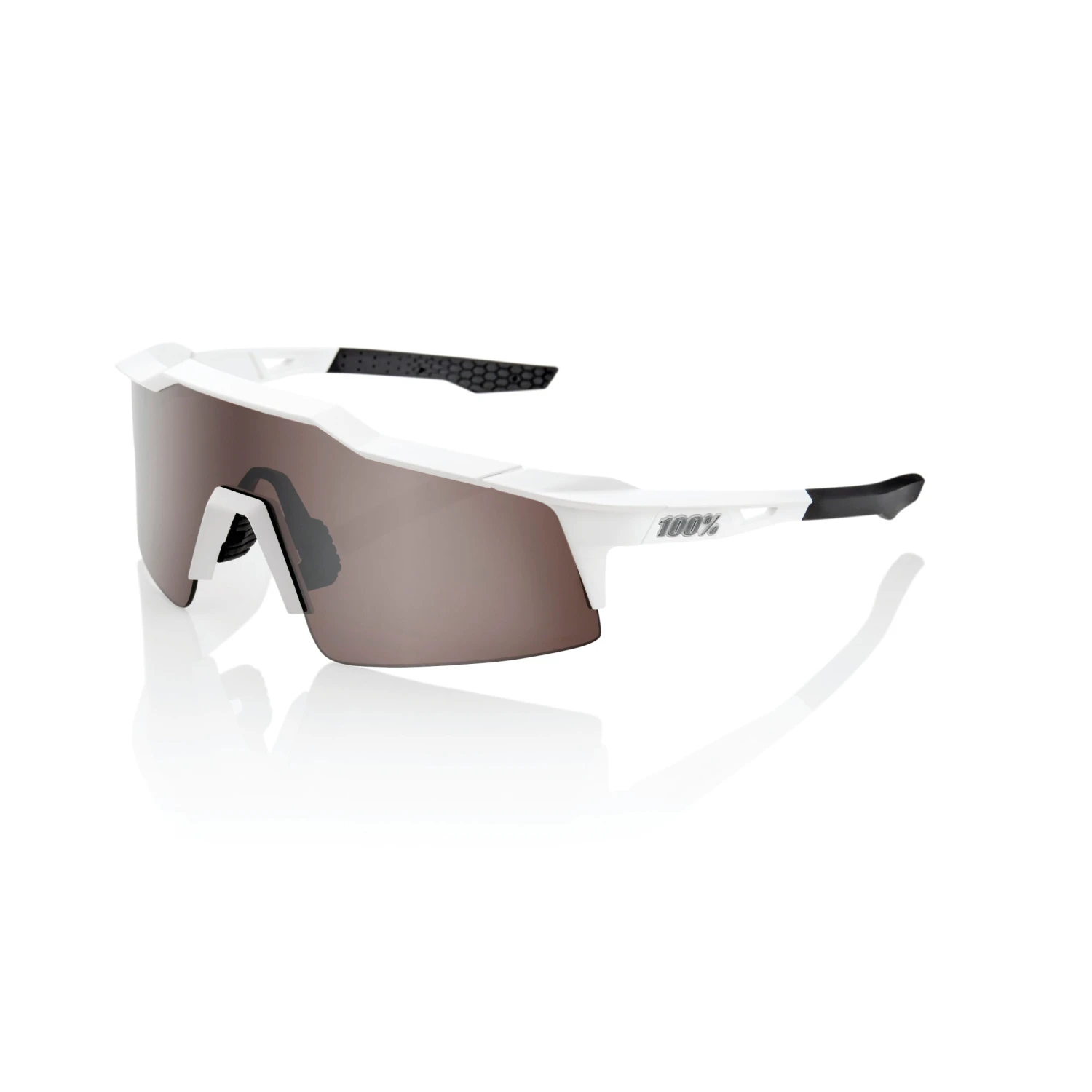100% SPEEDCRAFT SL Matte White - HiPER Silver Multilayer Mirror Lens