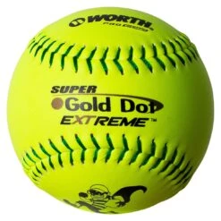 Worth 12" Super Gold Dot ISA Slowpitch Softballs (Dozen): IS44CY