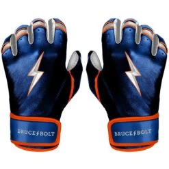 Bruce Bolt PREMIUM PRO NIMMO Short Cuff Batting Gloves: Blue